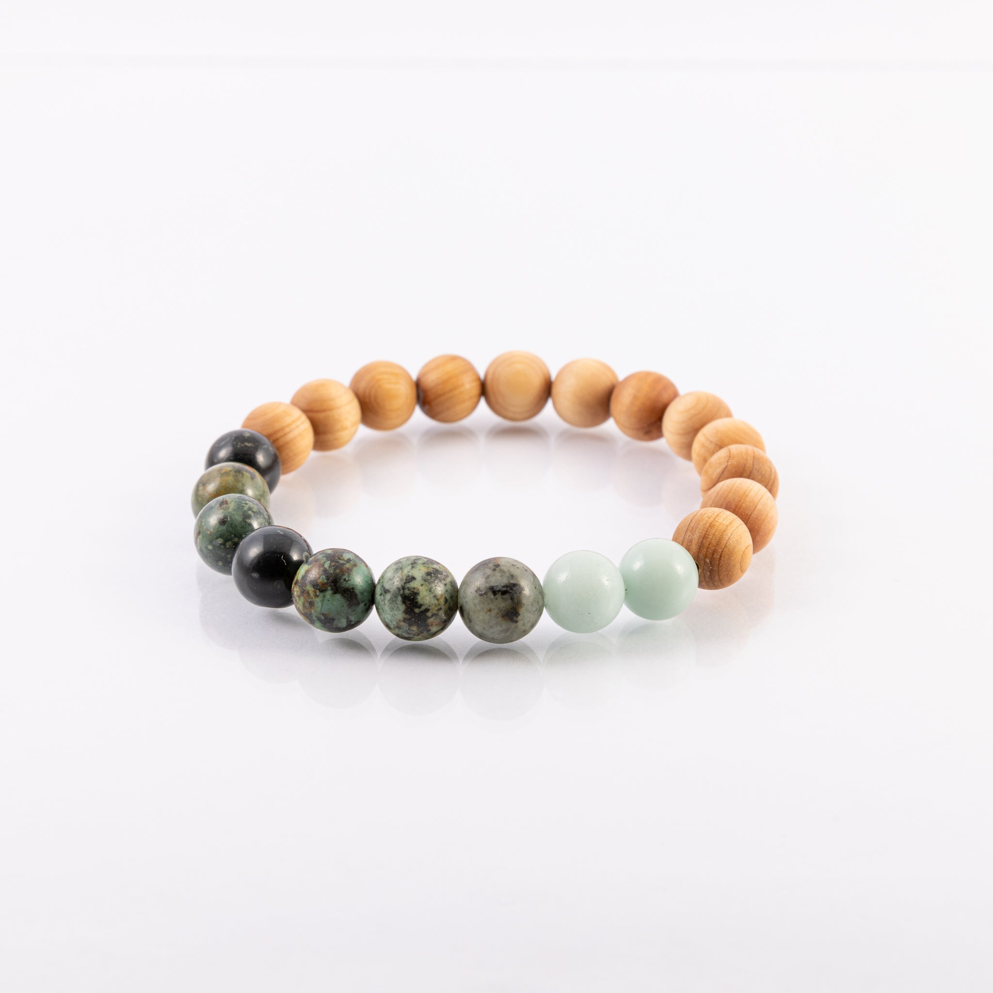 Salt and Moon - West Coast Wild Collection Rain Coast - Gemstone & Cedarwood Stacking Bracelet