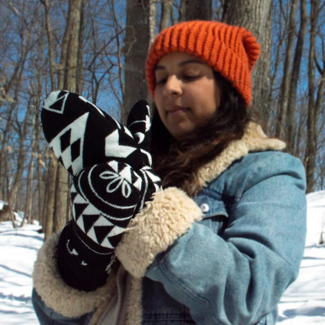 Star Sherpa Mittens