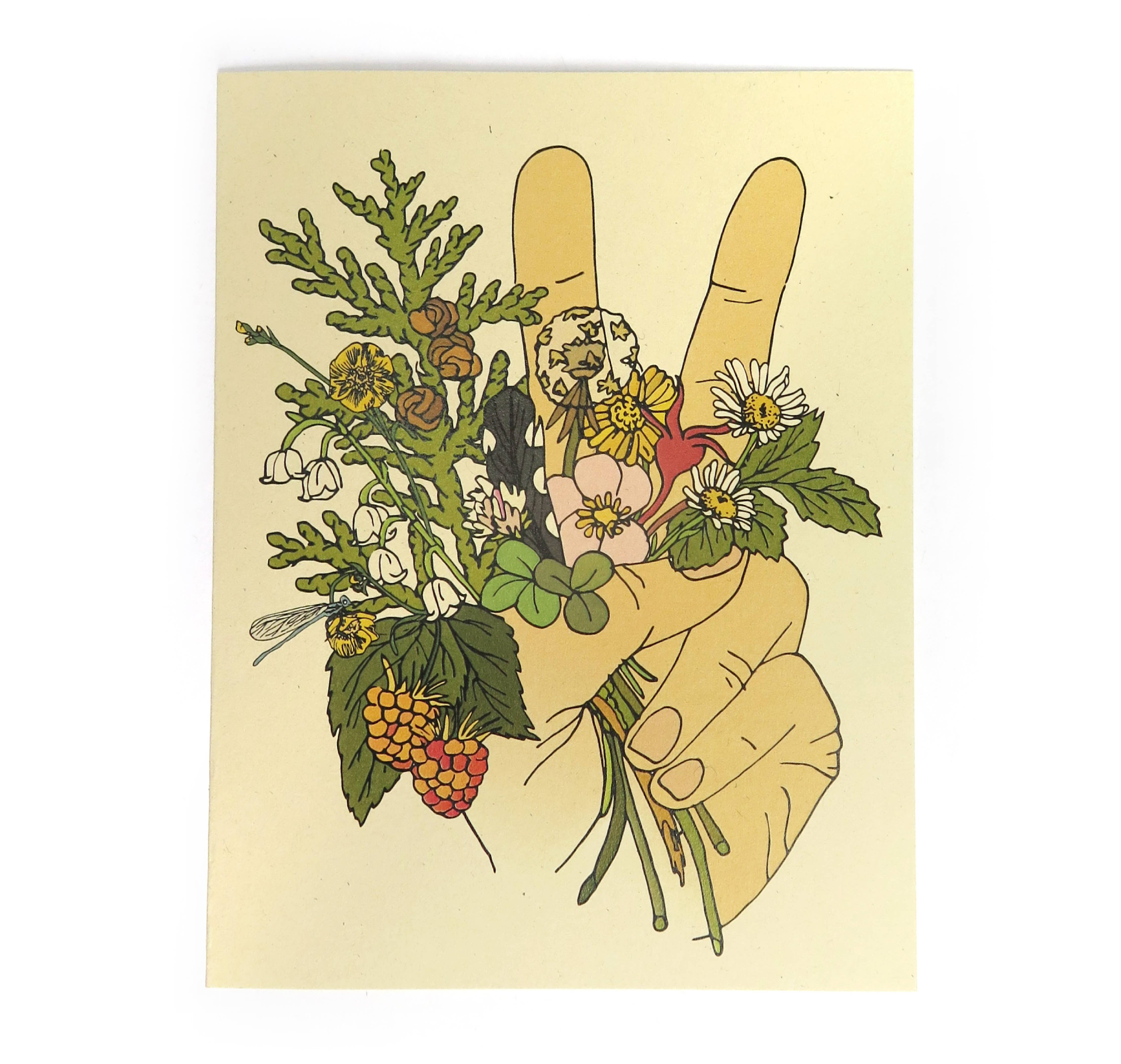 Greeting Card - Peace Handful