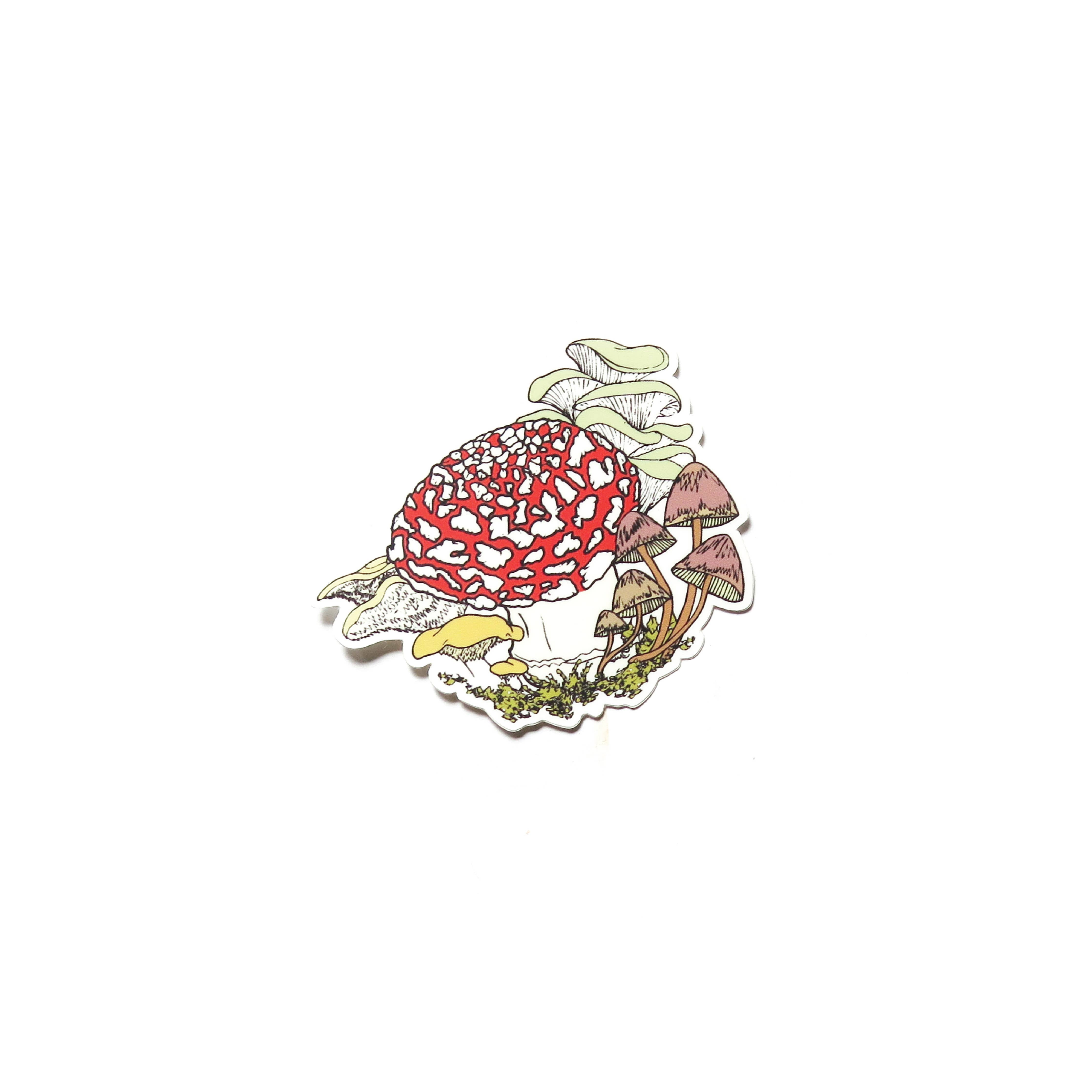 Sticker - Amanita Mushroom Bunch