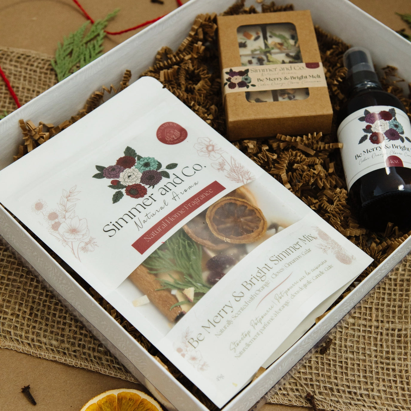Merry Gift Set | Be Merry & Bright Simmer Aroma Trio