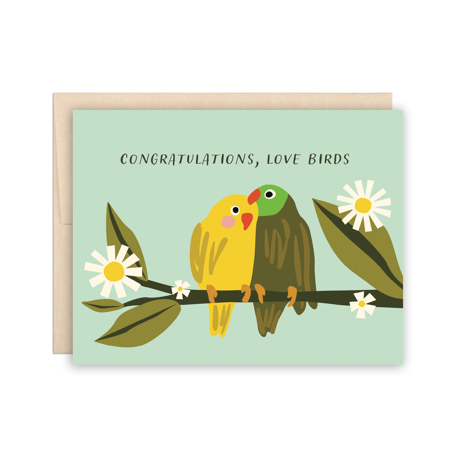 Greeting Card - Congratulations, Love Birds