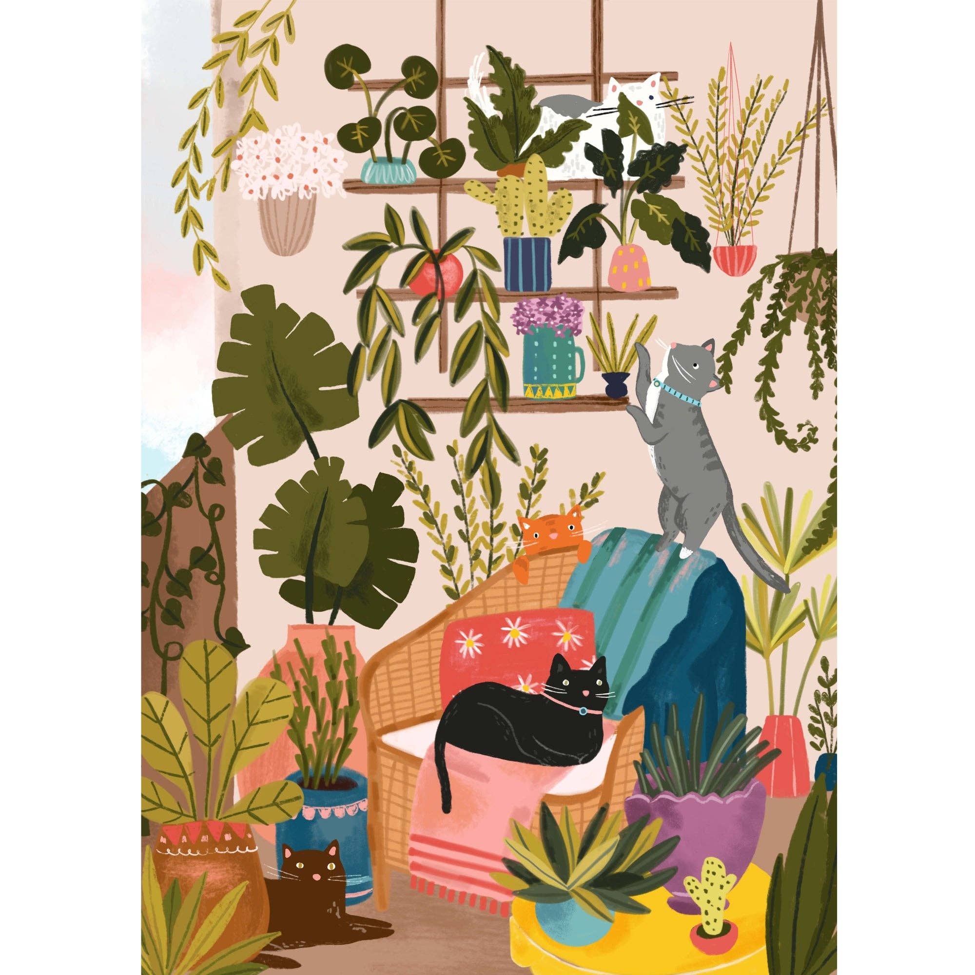 Jigsaw Puzzle - Balcony Cats - 1000 pcs