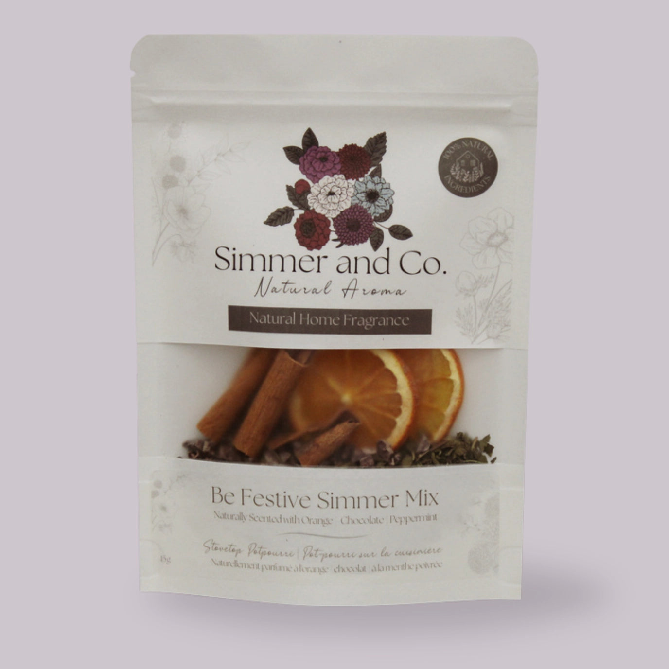 Be Festive Simmer Pot Mix | Natural Peppermint Cocoa Spice Aroma