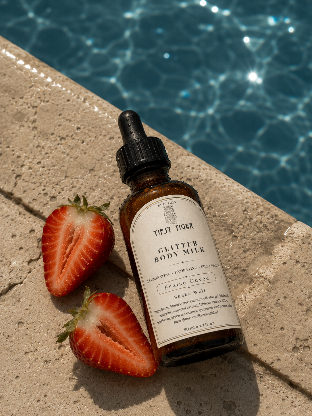 Glitter Body Milk - Fraise Cuvee