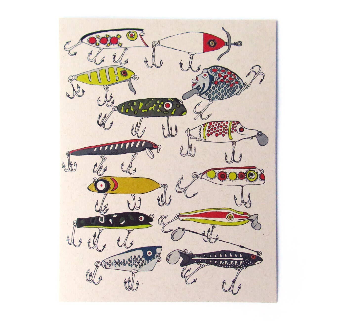 Wild Life Illustration Co - Fishing Lures Card