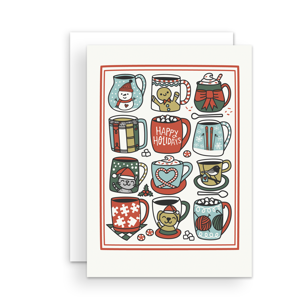 Greeting Card - Happy Holidays Mugs